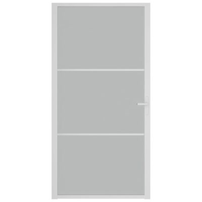 vidaXL Unutarnja vrata 102,5x201,5 cm Bijela od mat stakla i aluminija