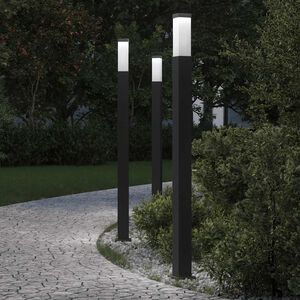 vidaXL Stupić za zidne lampe 3 kom 110 cm crne IP44