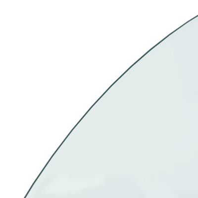 vidaXL Staklena ploča za kamin polukružna 1200 x 500 mm