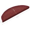 vidaXL Prostirke za stepenice 15 kom 56x17x3 cm bordo poluokrugle
