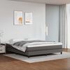 vidaXL Madrac s džepičastim oprugama srednje tvrdoće sivi 180x200x20cm od umjetne kože