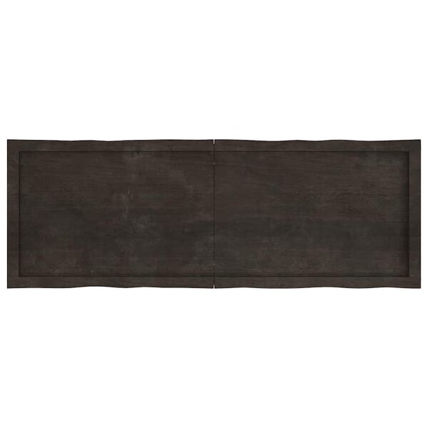 vidaXL Stolna ploča tamnosmeđa 140x50x(2-6) cm obrađena hrastovina