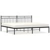 vidaXL Metalni okvir za krevet s uzglavljem crni 193x203 cm