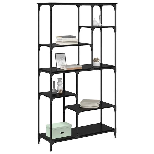 vidaXL Polica Crni hrast 99 x 35,5 x 176 cm Konstruirano drvo