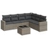 vidaXL 7-dijelni set vrtnih sofa sivi od poliratana