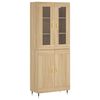 vidaXL Visoka komoda hrasta sonome 69,5x34x180cm od konstruiranog drva
