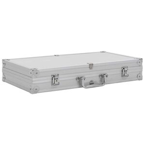 vidaXL Kutija za oružje aluminijska ABS srebrna