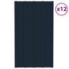 vidaXL Krovni panel 12 pcs Antracit 80 x 45 cm Pocinčani čelik