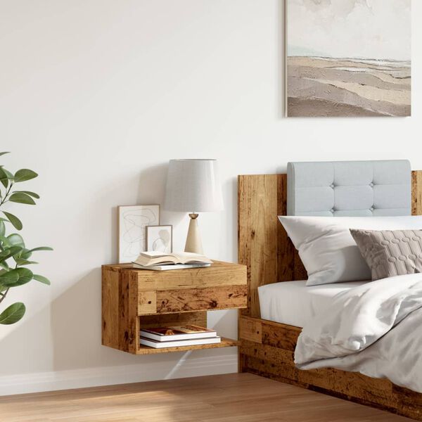 vidaXL Zidni noćni ormarić boja staro drvo