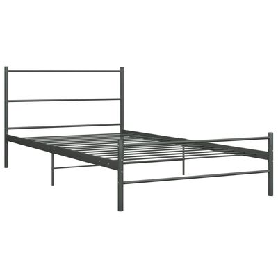 vidaXL Okvir za krevet sivi metalni 90 x 200 cm