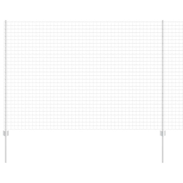 vidaXL Ograda s postovima Srebrno 1,6 x 10 m Čelik
