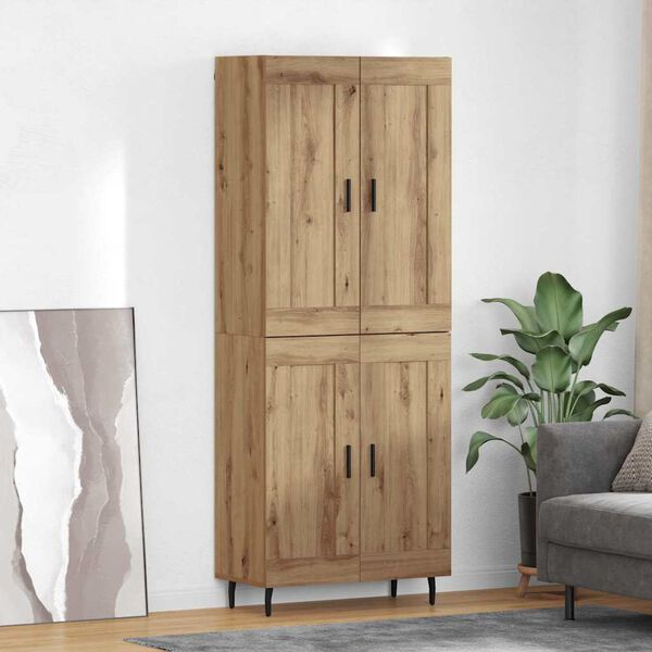 vidaXL Highboard 2 pcs Umjetnički hrast Konstruirano drvo