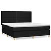 vidaXL Krevet s oprugama i madracem crni 160x200 cm od tkanine