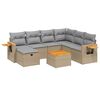 vidaXL 8-dijelni set vrtnih sofa s jastucima bež od poliratana