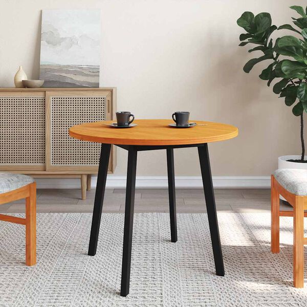 vidaXL Ploča za stol okrugla voštano smeđa Ø 80 x 2,5 cm od borovine