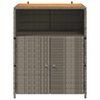 vidaXL Cabinet s policom Siva 70 x 50 x 87 cm Poliester i Roly Rattan