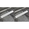 vidaXL Linearni odvod za tu&scaron; 2 kom valoviti 730 x 140 mm čelični