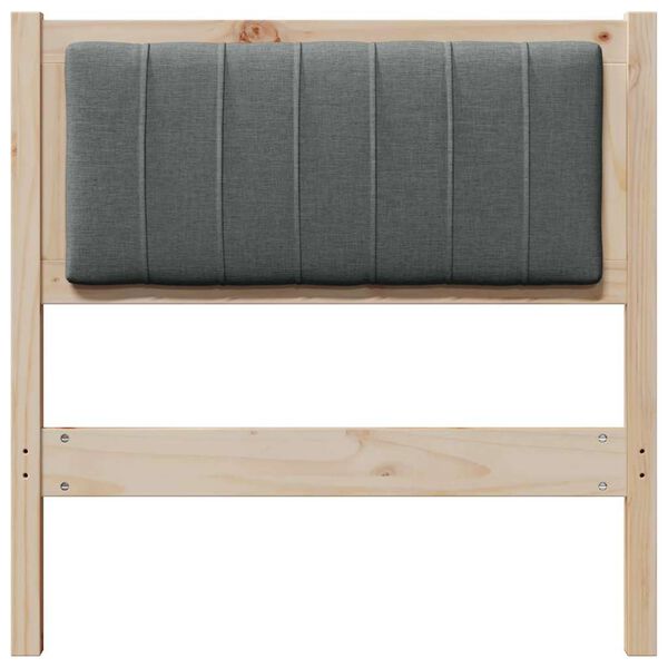 vidaXL Tapecirani uzglavlje Smeđa 75 cm Čvrsto borovo drvo