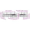 vidaXL Set vanjskih sofa 6 pcs Prirodna