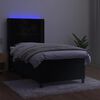 vidaXL Krevet box spring s madracem LED crni 80 x 200 cm bar&scaron;unasti