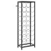 vidaXL Stalak za vino za 27 boca crni 34 x 18 x 100 cm kovano željezo