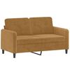 vidaXL 3-dijelni set sofa smeđi baršunasti