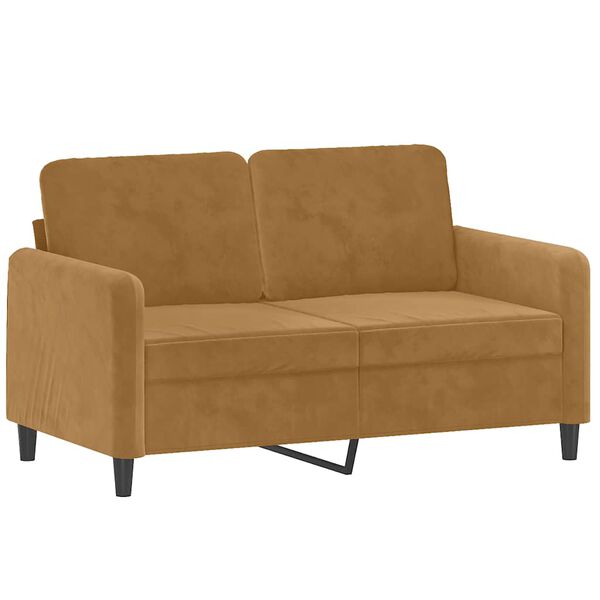vidaXL 3-dijelni set sofa smeđi baršunasti