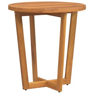 vidaXL Okrugli vrtni bočni stolić &Oslash;70x75 cm Masivno drvo akacije