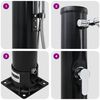 vidaXL Vanjski solarni tuš Crna 217 cm PVC i aluminij