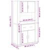 vidaXL Highboard hrast artisan 80 x 33 x 150 cm Konstruirano drvo