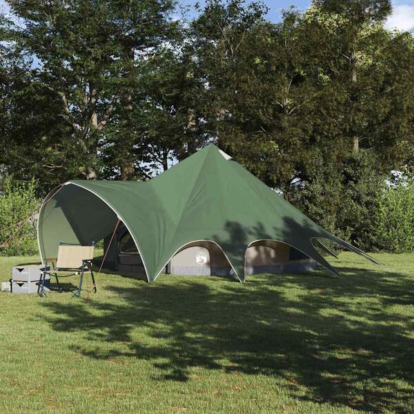 vidaXL Teepee &scaron;ator s krovom Zelena i Siva 600 x 600 x 347 cm