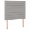 vidaXL Krevet box spring s madracem LED svjetlosivi 80x200 cm tkanina