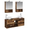 vidaXL Set ormarića za kupaonicu 5 pcs Staro drvo 50 x 14,5 x 70 cm