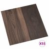 vidaXL Podne daske 55 pcs Tamno smeđa 5,11 m&sup2; PVC