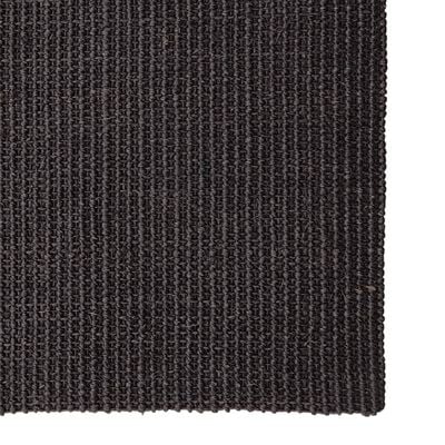 vidaXL Tepih od prirodnog sisala 80 x 250 cm crni