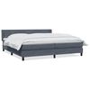 vidaXL Box spring krevet s madracem tamnosivi 200x220 cm bar&scaron;unasti