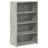 vidaXL Visoka komoda boje betona 70 x 41 x 124 cm konstruirano drvo