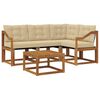 vidaXL Set vanjskih sofa 5 kom. Prirodna i bež