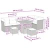 vidaXL Sjedeća garnitura za vrt 9 pcs Bež poliratan