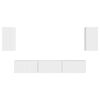 vidaXL Set TV komoda Zidne 5 pcs Visoki sjaj bijela Konstruirano drvo