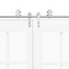 vidaXL Pribor za klizna vrata od nehrđajućeg čelika 366 cm srebrni