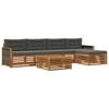 vidaXL Set vanjskih sofa s jastukom 6 pcs Prirodna i antracit