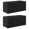 vidaXL Vrtne sadilice s 2 posude 2 kom crne 72x30x32 cm poliratan