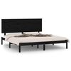 vidaXL Okvir za krevet od masivnog drva crni 180 x 200 cm bračni