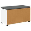 vidaXL Klupa za hodnik s jastukom s pohranom Bijelo 80 x 46 x 46 cm