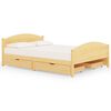 vidaXL Okvir za krevet s 4 ladice 160 x 200 cm od masivne borovine