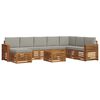 vidaXL Set vanjskih sofa 9 kom. Prirodna i svijetlo siva