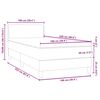 vidaXL Box Spring krevet s madracem crni 100x220 cm samt