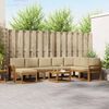 vidaXL Set vanjskih sofa s jastukom 9 pcs Prirodna i bež