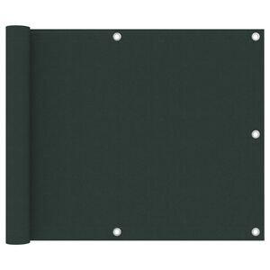 vidaXL Balkonski zastor tamnozeleni 75 x 300 cm od tkanine Oxford